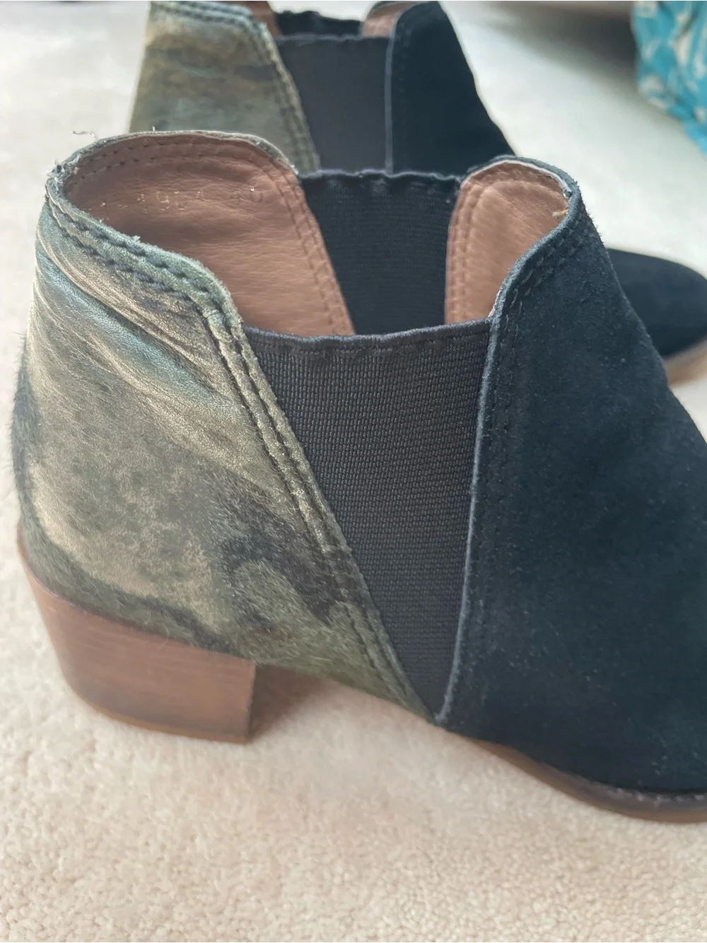 All Black Women's Black Suede Ankle Booties